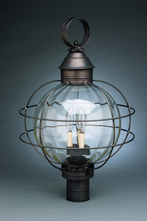 Exterior Post/Pier Head by Northeast Lantern ( 196 | 2853-DB-LT3-OPT Round Onion ) 