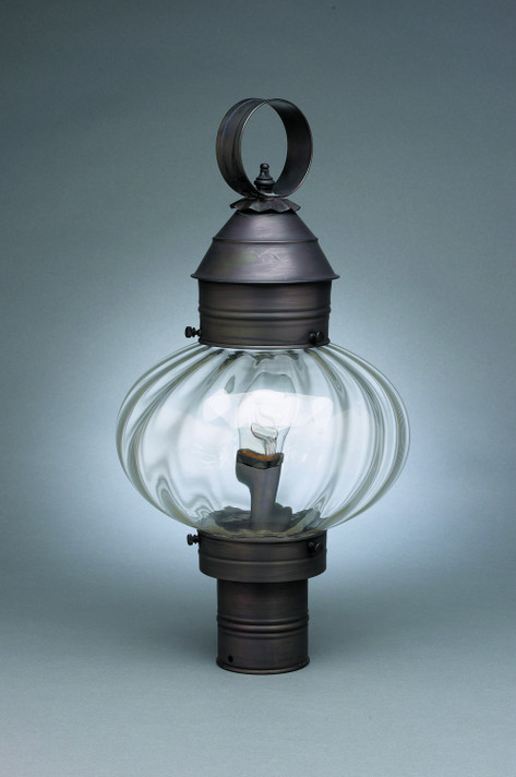 Exterior Post/Pier Head by Northeast Lantern ( 196 | 2043-DB-MED-OPT Cageless Onion ) 