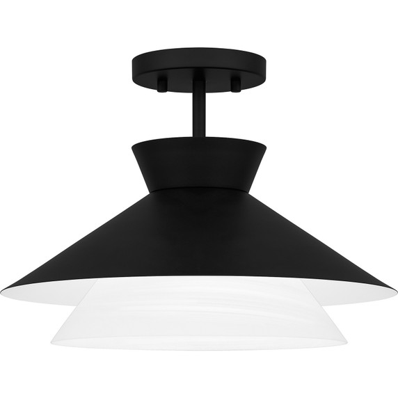 Semi-Flush Mts. Glass Down by Quoizel ( 10 | QSF6171MBK Quoizel Semi-Flush Mount ) 