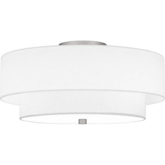 Semi-Flush Mts. Drum Shade by Quoizel ( 10 | QSF6177BN Quoizel Semi-Flush Mount ) 
