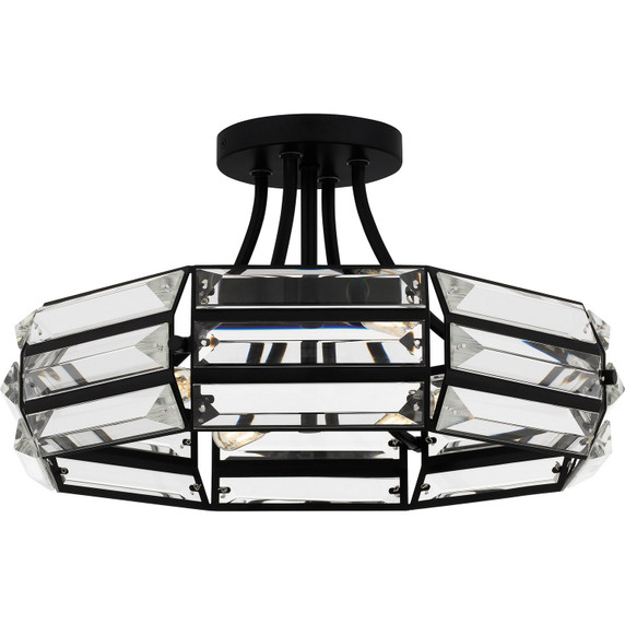 Semi-Flush Mts. Drum Shade by Quoizel ( 10 | QSF6209MBK Quoizel Semi-Flush Mount ) 