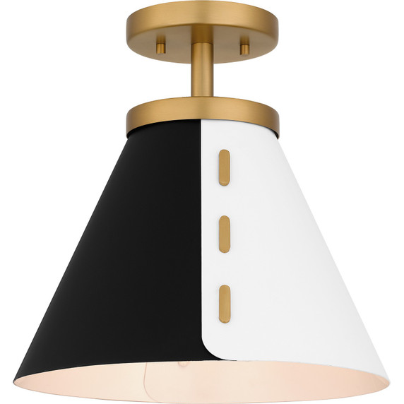 Semi-Flush Mts. Glass Down by Quoizel ( 10 | QSF6224BWS Quoizel Semi-Flush Mount ) 