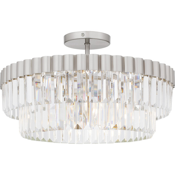 Semi-Flush Mts. Glass Down by Quoizel ( 10 | QSF6742BN Quoizel Semi-Flush Mount ) 