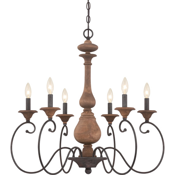 Mid. Chandeliers Candle by Quoizel ( 10 | ABN5006RK Auburn ) 