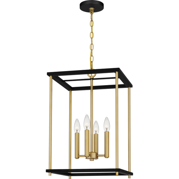 Foyer/Hall Lanterns Open Frame by Quoizel ( 10 | KNW2814MBK Kynwyd ) 