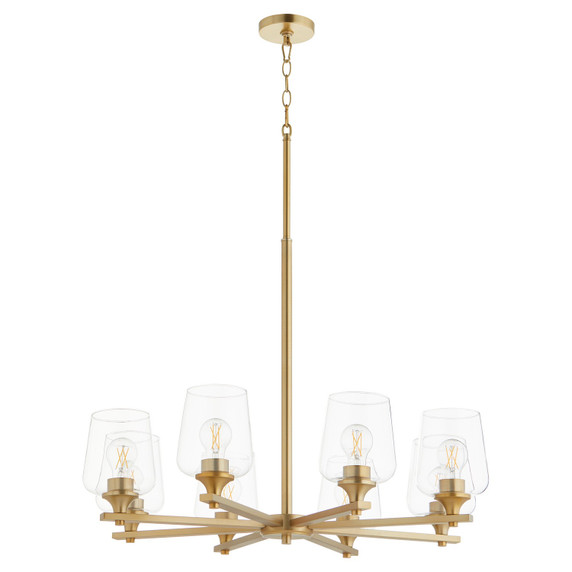 Mid. Chandeliers Glass Up by Quorum ( 19 | 658-8-80 Veno ) 