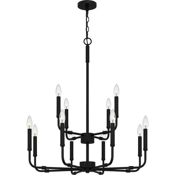Mid. Chandeliers Candle by Quoizel ( 10 | ABR5128MBK Abner ) 