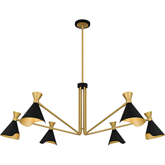 Large Chandeliers Metal Shade by Quoizel ( 10 | ADN5052MBK Arden ) 