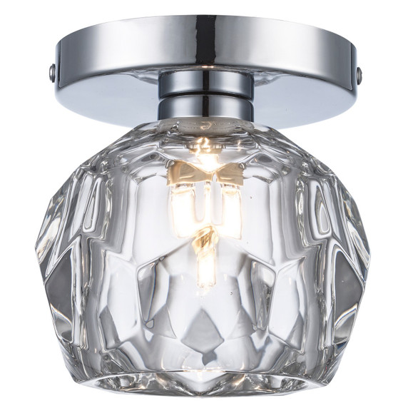 Semi-Flush Mts. Glass Down by Trans Globe Imports ( 110 | 11660 PC Sequoia ) 