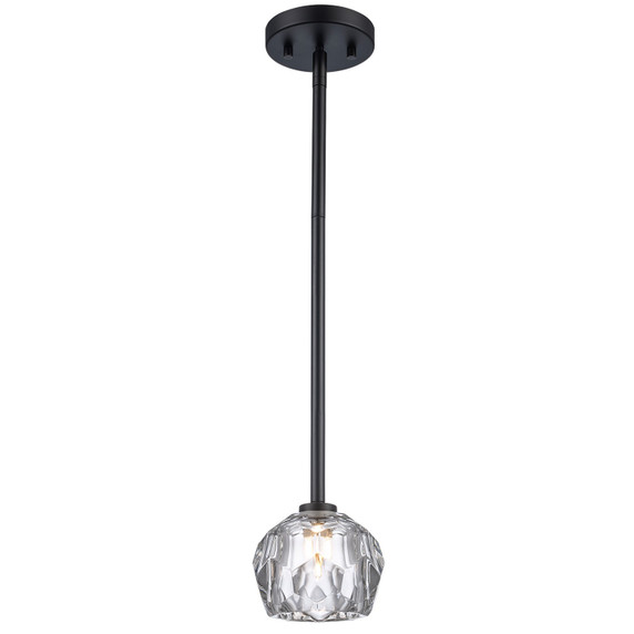 Mini Pendants Glass Down by Trans Globe Imports ( 110 | 11661 BK Sequoia ) 