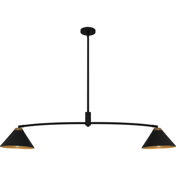 Linear/Island 2 Light Bar by Quoizel ( 10 | ALS252MBK Alscott ) 