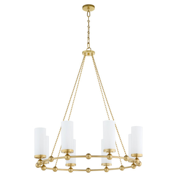 Mid. Chandeliers Glass Up by Quorum ( 19 | 667-8-80 Lee Boulevard ) 