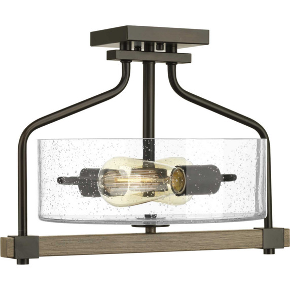 Semi-Flush Mts. Cage by Progress Lighting ( 54 | P350059-020 Barnes Mill ) 