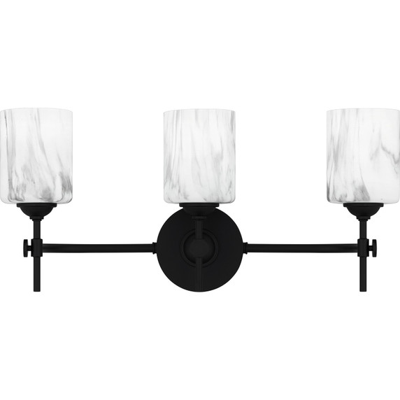 Bathroom Fixtures Three Lights by Quoizel ( 10 | ARI8622MBK Aria ) 