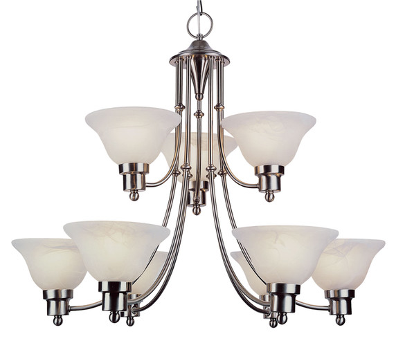 Mid. Chandeliers Glass Up by Trans Globe Imports ( 110 | 6549 BN Perkins ) 