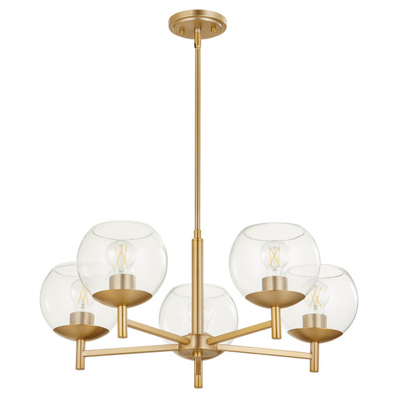 Mid. Chandeliers Glass Up by Quorum ( 19 | 678-5-80 Lyon ) 