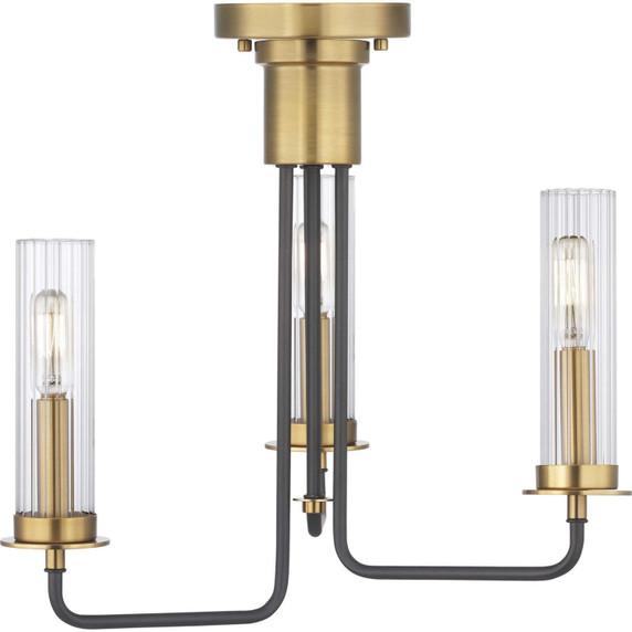 Semi-Flush Mts. Glass Down by Progress Lighting ( 54 | P350122-143 Rainey ) 