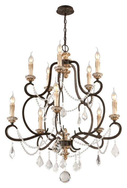 Large Chandeliers Candle by Troy Lighting ( 67 | F3516-PZ/DG Bordeaux ) 
