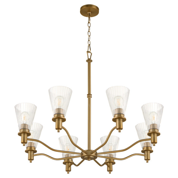Mid. Chandeliers Glass Up by Quorum ( 19 | 6803-8-47 Lawton ) 