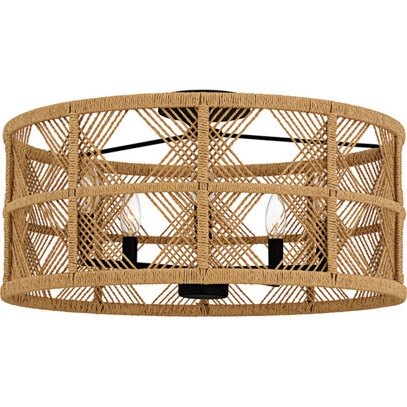 Semi-Flush Mts. Drum Shade by Quoizel ( 10 | AXF1722MBK Axford ) 