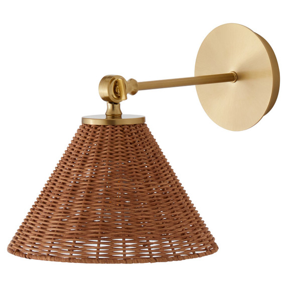 Sconces Single Glass by Quorum ( 19 | 5393-80 Wicker ) 