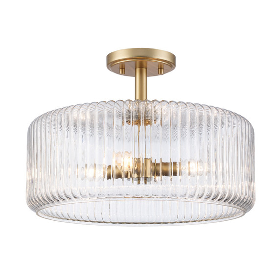 Semi-Flush Mts. Glass Down by Trans Globe Imports ( 110 | 16234 AG Quartz Quarters ) 