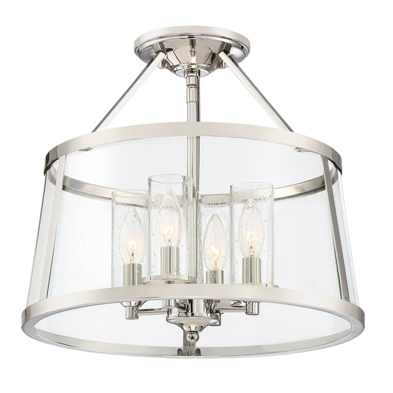 Semi-Flush Mts. Cage by Quoizel ( 10 | BAW1716PK Barlow ) 