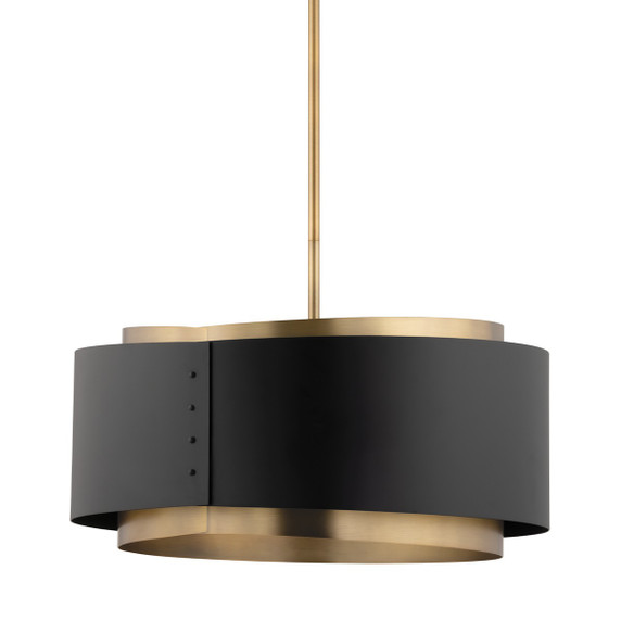 Pendants Drum Shade by Troy Lighting ( 67 | F4413-PBR/SBK Roux ) 