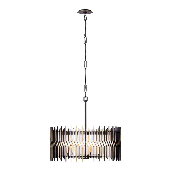 Mid. Chandeliers Glass Down by Varaluz ( 137 | 393P06MBFG Park Row ) 