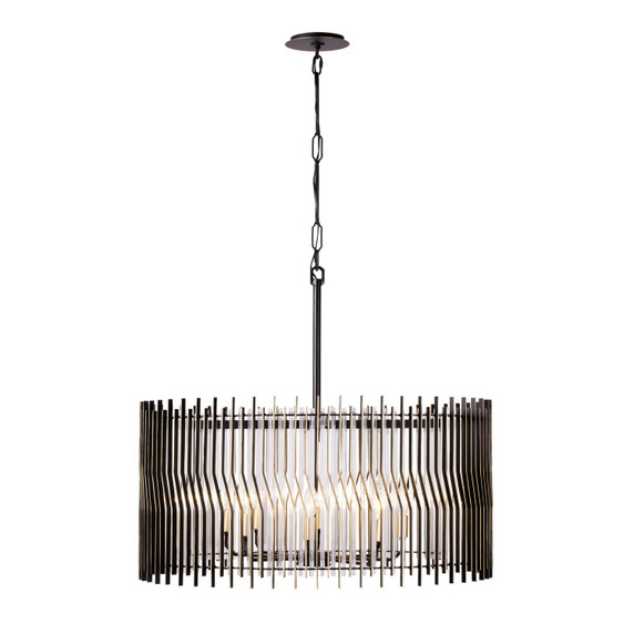 Mid. Chandeliers Glass Down by Varaluz ( 137 | 393P08MBFG Park Row ) 