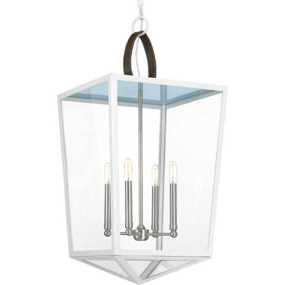 Foyer/Hall Lanterns Glass w/Frame by Progress Lighting ( 54 | P500196-030 Point Dume-Shearwater ) 