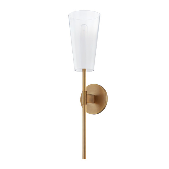 Sconces Single Glass by Troy Lighting ( 67 | B1626-PBR Camarillo ) 