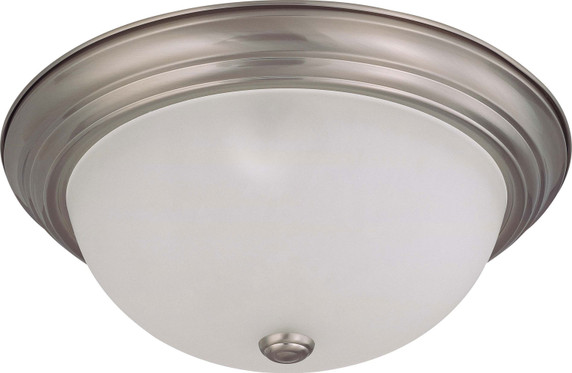 Flush Mounts Bowl Style by Nuvo Lighting ( 72 | 60-3263 Close to Ceiling Brushed Nickel ) 