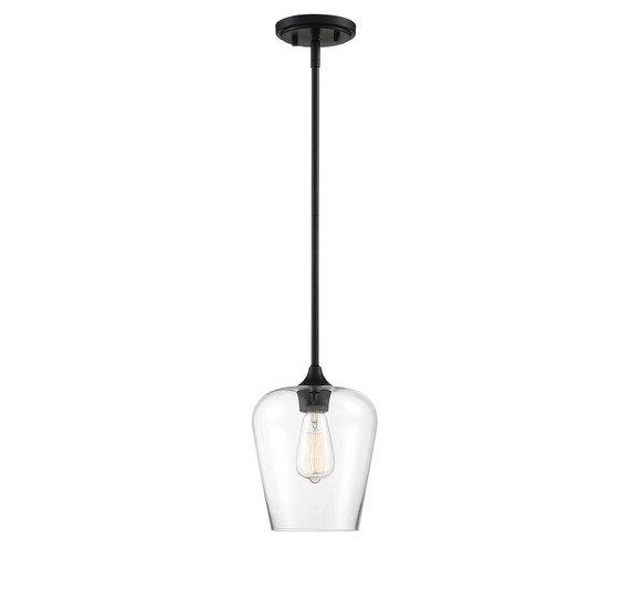 Mini Pendants Glass Down by Savoy House ( 51 | 7-4036-1-BK Octave ) 