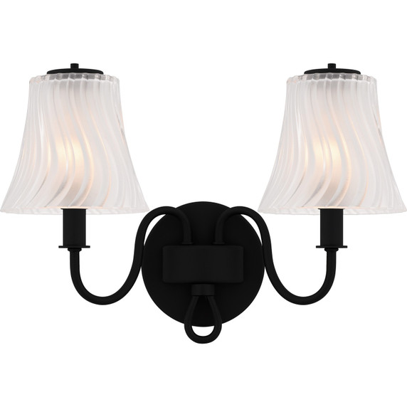 Sconces Double Candle by Quoizel ( 10 | MCK8615MBK McKinney ) 