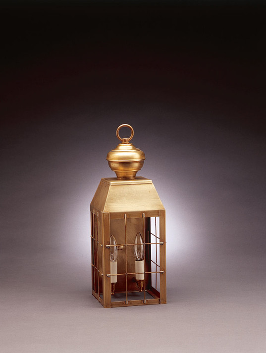 Exterior Wall Mt./Flush by Northeast Lantern ( 196 | 8331-AB-LT2-CLR Woodcliffe ) 