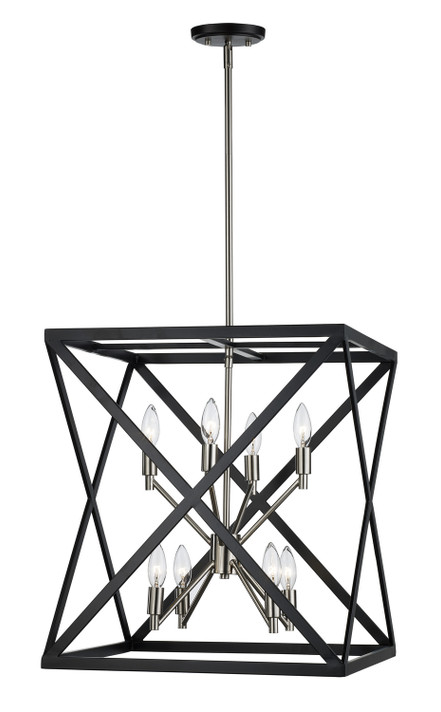 Foyer/Hall Lanterns Open Frame by Trans Globe Imports ( 110 | 71058 BK/BN ) 