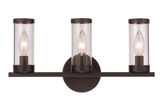 Bathroom Fixtures Three Lights by Trans Globe Imports ( 110 | 71713 BK ) 