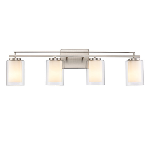 Bathroom Fixtures Four Lights by Trans Globe Imports ( 110 | 22484 BN Lisbon ) 