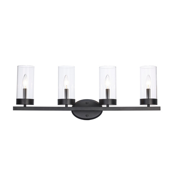 Bathroom Fixtures Four Lights by Trans Globe Imports ( 110 | 71734 BK Meadowlark ) 