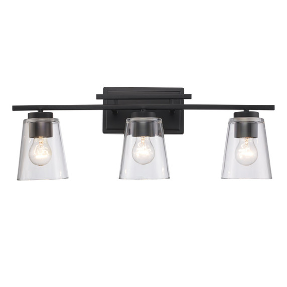 Bathroom Fixtures Three Lights by Trans Globe Imports ( 110 | 22493 BK Iris ) 