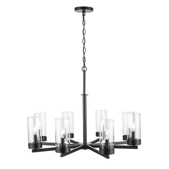 Mid. Chandeliers Glass Up by Trans Globe Imports ( 110 | 71738 BK Meadowlark ) 