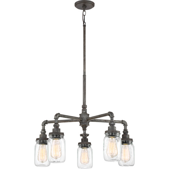 Mid. Chandeliers Glass Down by Quoizel ( 10 | SQR5005RK Squire ) 
