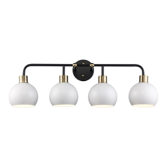 Bathroom Fixtures Four Lights by Trans Globe Imports ( 110 | 22534 BKAG-WH Indigo ) 