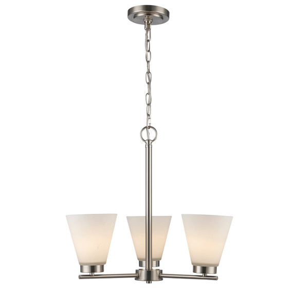 Mini Chandeliers Glass Shade by Trans Globe Imports ( 110 | 71805-3 BN Fifer ) 
