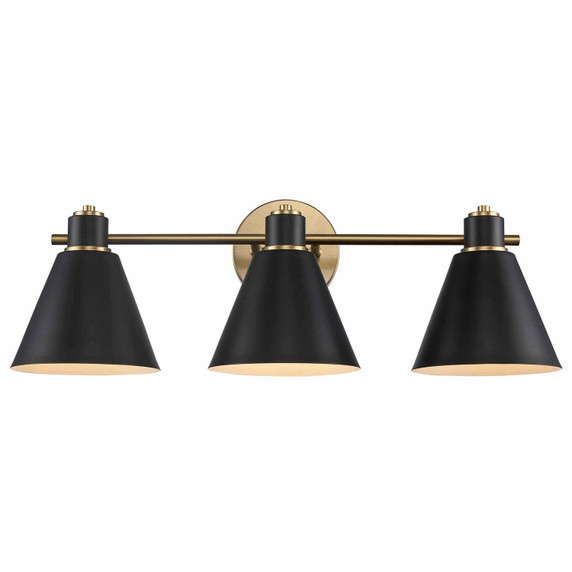 Bathroom Fixtures Three Lights by Trans Globe Imports ( 110 | 22593 AG-BK ) 