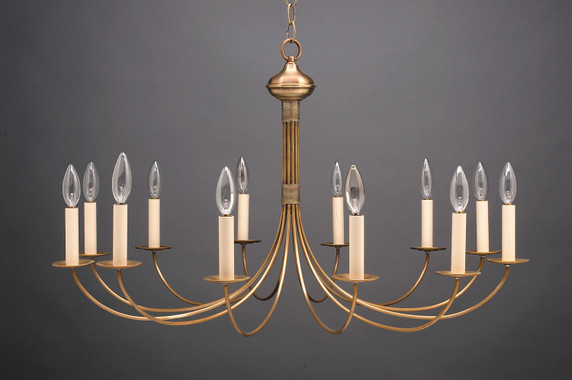 Mid. Chandeliers Candle by Northeast Lantern ( 196 | 952-AB-LT12 Chandelier ) 