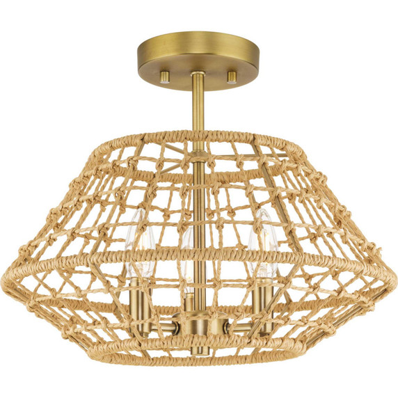 Semi-Flush Mts. Cage by Progress Lighting ( 54 | P350246-163 Laila ) 