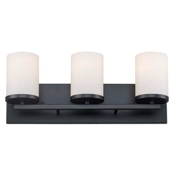 Bathroom Fixtures Three Lights by Trans Globe Imports ( 110 | 71843 BK Nico ) 