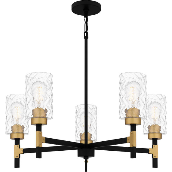 Mid. Chandeliers Glass Up by Quoizel ( 10 | CAY5028MBK Carly ) 